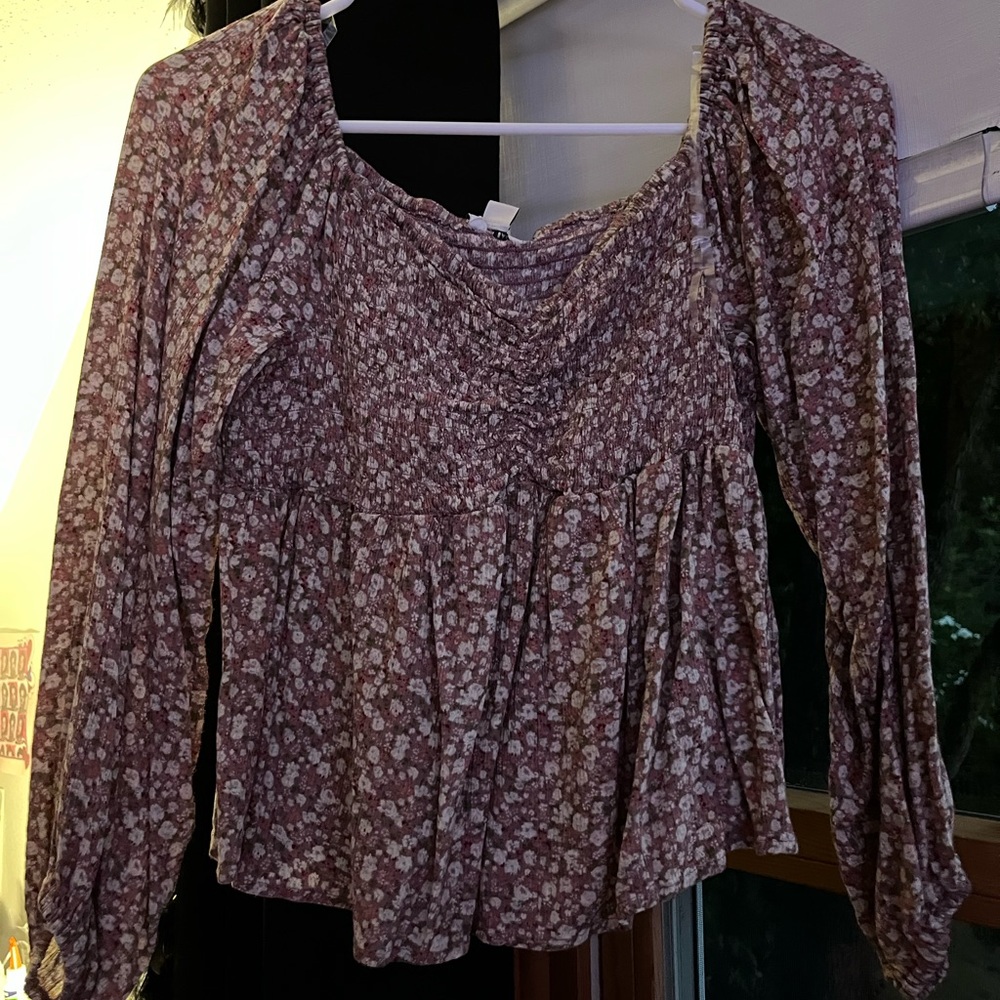 AE Floral Babydoll Tee